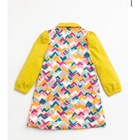 NEW Finding Foxtale Girls Artist Dress Size 8 Limon Pink Retro Colorful $58 - Picture 5 of 11